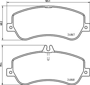 Колодки тормозные MERCEDES GLK (X204) (08-) передние (4шт.) TEXTAR 2486703 TEXTAR