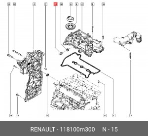 клапан вентиляции картера!\ Renault 118100M300 RENAULT