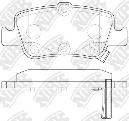 Колодки задние (TOYOTA AURIS 1.33-2.2 07- (Великобритания)) PN1835 PN1835 NIBK