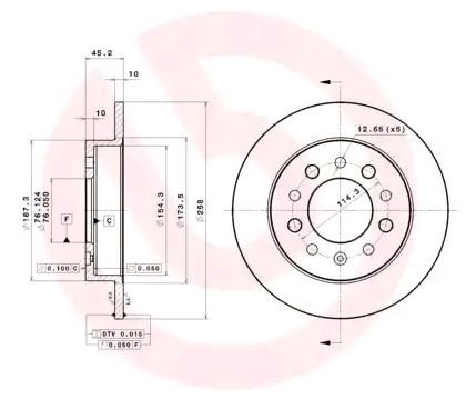 08.B027.11 диск тормозной задний!\ Hyundai Coupe 01> 08.B027.11 BREMBO
