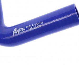 Патрубок угловой силикон (L=150х150мм,d=25 90град.) MEGAPOWER 130-16-176 MEGA POWER