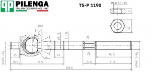 Рулевая тяга LARGUS, LOGAN TS-P 1190 TSP1190 PILENGA