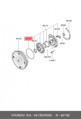 Кольцо уплотнительное KIA Soul насоса масляного АКПП OE 4615839000 HYUNDAI KIA