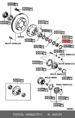 Шайба передней ступицы 90560-27011 90560-27011 TOYOTA