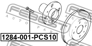 Шпилька колёсная PCS 10 1284-001-PCS10 FEBEST