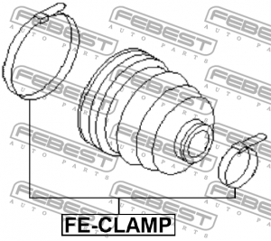 Хомут HONDA NISSAN SUBARU TOYOTA пыльника ШРУСа FEBEST FECLAMP FEBEST