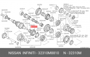 GEAR ASSY 5TH @ 32310M8810 NISSAN