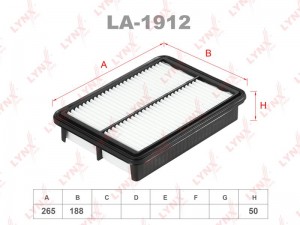 фильтр воздушный!\ Hyndai H-1 2.5CRDI 08> LA-1912 LYNXAUTO