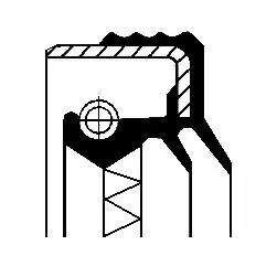 Сальник хвостовика редуктора Iveco 95*115*12 FPM (Fluor-Kautschuk) с пылезащитны 12016061B CORTECO