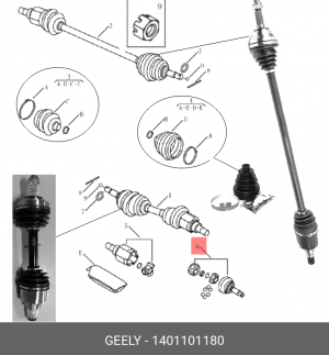 ШРУС наружный 1,5 л 1401101180 1401101180 GEELY
