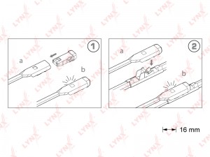 Щетка стеклоочистителя VW Jetta (11-13) 600/475мм бескаркасная комплект LYNX XF6048B LYNXAUTO