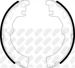 Колодки тормозные SUZUKI Wagon R (00-06) задние барабанные (4шт.) NIBK FN9944 NIBK