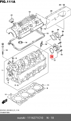 Кольцо уплотнительное крышки распределителя зажигания 11162-71C10 11162-71C10 SUZUKI