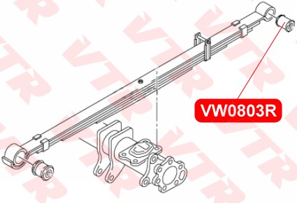 Сайлентблок VW Amarok (10-) рессоры задней задний VTR VW0803R VTR