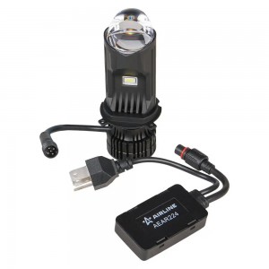 Лампа светодиодная H4 12-24V 28W 6500К (7000lm, белый) AIRLINE BI-LED LENS (2 шт AEAR224 AIRLINE