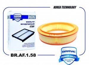 Фильтр воздушный BR.AF.1.58 7701070525 Renault Logan 8V 04-12, Sandero,Clio II,  BR.AF.1.58 BRAVE