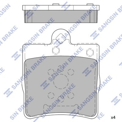 Колодки задние MERCEDES C W202/W203, E W210 SP2208 SP2208 SANGSIN