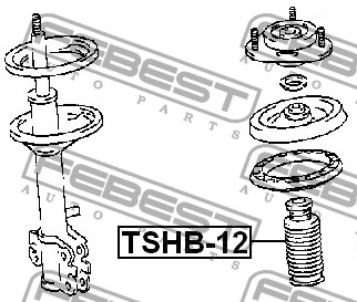 Пыльник амортизатора D12 с отбойником TSHB-12 TSHB-12 FEBEST