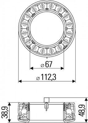Фонарь круглый задний  2SB009362021 HELLA 12 V 2SB009362-021 HELLA