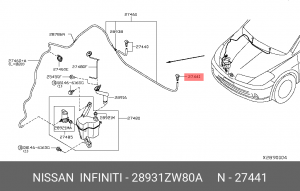 ФОРСУНКА ОМЫВАНИЯ ФАР  28931-ZW80A 28931-ZW80A NISSAN