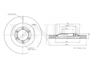 Диск тормозной передний BRD-20523 UNIO
