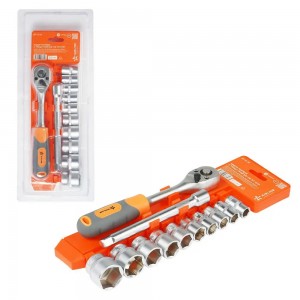 Набор головок (12 предметов) "AIRLINE" (3/8", с трещоткой, удлинитель 150 мм) AT-12-29 AIRLINE