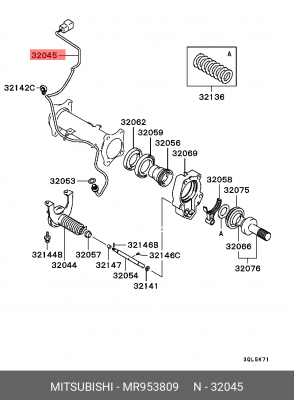 датчик включения полного привода!\ Mitsubishi Montero Sport 3.5 96> MR953809 MITSUBISHI