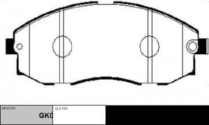 Колодки тормозные HYUNDAI Starex 1998 ~ 2004 / H1 1997 ~ 2007 / H100 Truck 2006  GK0472 CTR