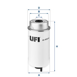 Фильтр топливный дизельный 24.432.00 24 432 00 UFI