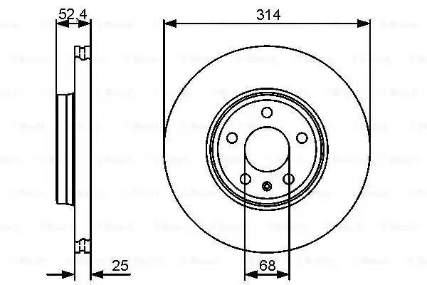 0 986 479 467 диск тормозной передний!\ Audi A4/A5 1.8-3.2FSi 07> 0 986 479 467 BOSCH