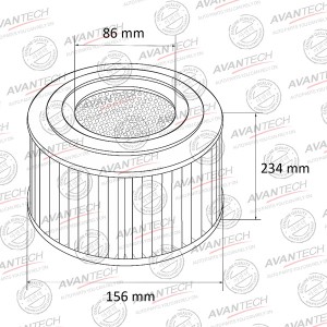 Фильтр воздушный Avantech (с пропиткой) AF0422W AVANTECH