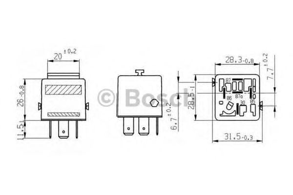 Реле 24V 30A Volvo FL6/FH/FM/B12/MAN 0 332 209 216 BOSCH