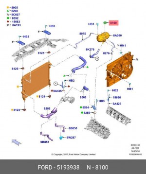 Крышка бачка расширительного FORD Focus (04-),Transit OE 5 193 938 FORD