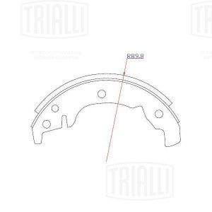 Колодки торм. для а/м ЗАЗ 1102 барабан. 180x31 GF202 GF 202 TRIALLI