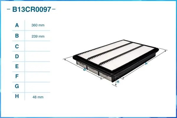 Фильтр воздушный B13CR0097 B13CR0097 CWORKS