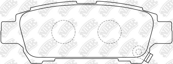 Колодки тормозные TOYOTA Avensis Verso (01-09),Previa (00-) задние (4шт.) NIBK PN1449 NIBK