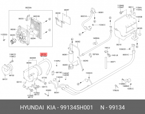 Ремень приводной клиновой 13х1524 HYUNDAI HD65,72,78 кондиционера OE 991345H001 HYUNDAI KIA