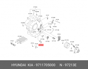 Резистор 97117-05000 9711705000 HYUNDAI KIA