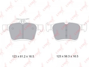 Колодки тормозные дисковые задние BD-8045 LYNXAUTO