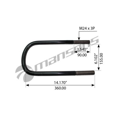 Стремянка М24х360х180 R-135/R50 300125C MANSONS
