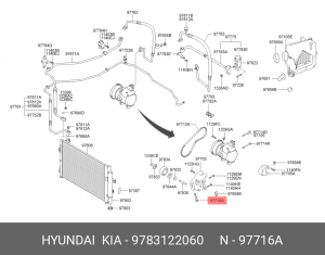 Болт HYUNDAI Accent (94-) KIA Ceed (06-) OE 9783122060 HYUNDAI KIA