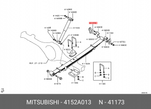 серьга рессоры!\ Mitsubishi L200 4152A013 MITSUBISHI