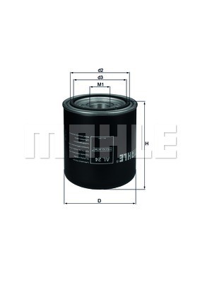 Фильтр осушителя воздуха (угольный) AL24 MAHLE KNECHT