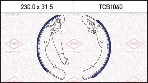 Колодки тормозные барабанные SKODA Octavia/Roomster 96-VW Caddy 96- TCB1040 TCB1040 TATSUMI