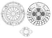 Сцепление в сборе для а/м Hyundai Porter (H-100/TagAZ) (96-) 2.5D (с мех.муфт) ( FR0814 TRIALLI