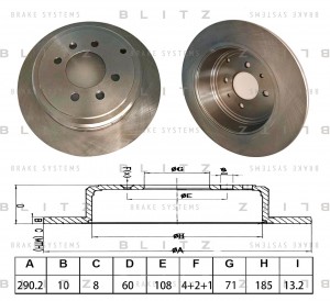 PEUGEOT 406 95-99 290x10x4 BS0660 BLITZ