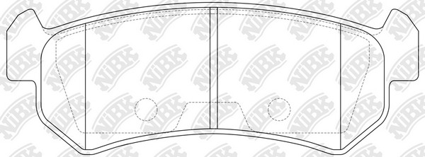 Колодки тормозные CHEVROLET Lacetti (-06),Nubira (1.4/1.8) (03-) задние (4шт.) N PN0376 NIBK