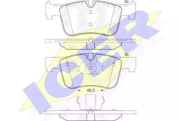 182048 колодки дисковые передние!\ BMW 1 F20 1.6i/1.8i/2.0D 11> 182048 ICER