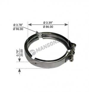 Хомут патрубка интеркулера 100.665 MANSONS
