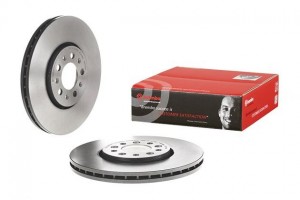 Диск тормозной VW Golf (97-06) AUDI A3 (99-06) передний вентилируемый (1шт.) BRE 09.7010.21 BREMBO